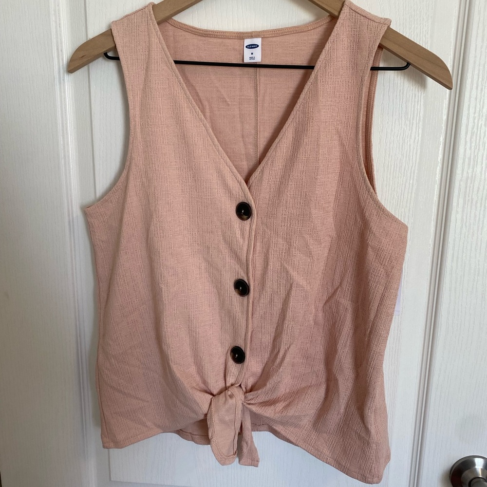 Old Navy Pink Button-Down Women's Top